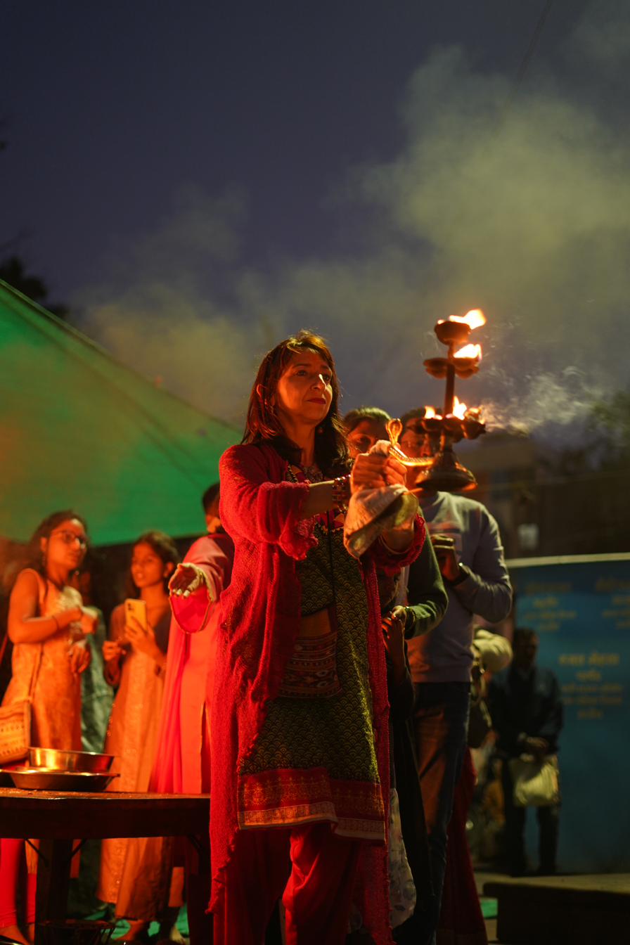 Cerimonia con luci, India